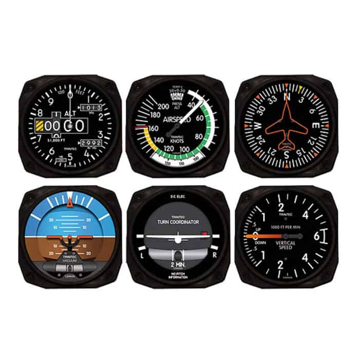 Aircraft instrument coasters