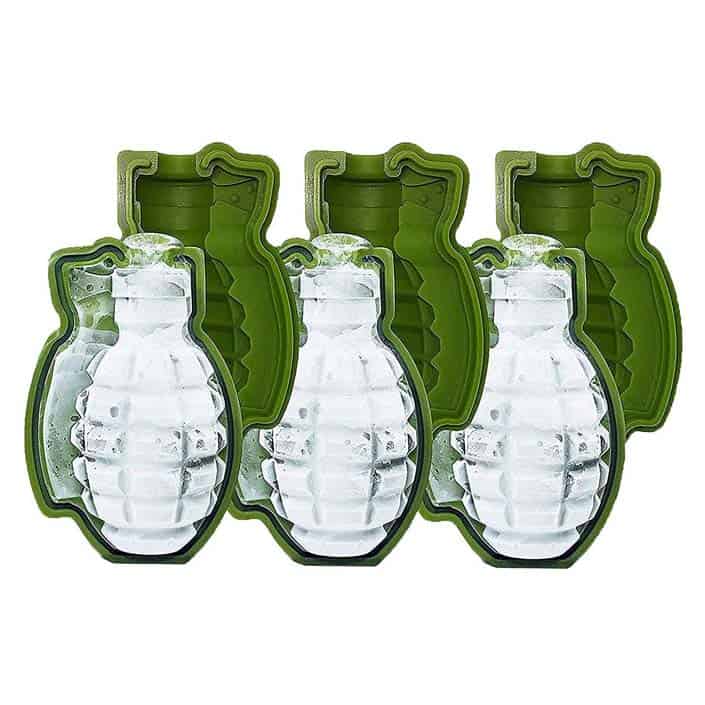 Grenade ice cube mold