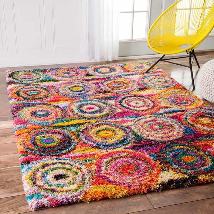 Kindra Circles Shag Rug