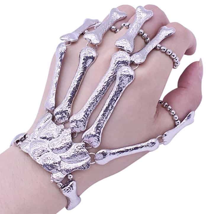 Skeleton hand finger bone bracelet