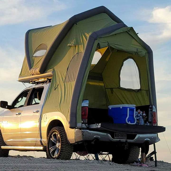 Inflatable rooftop tent