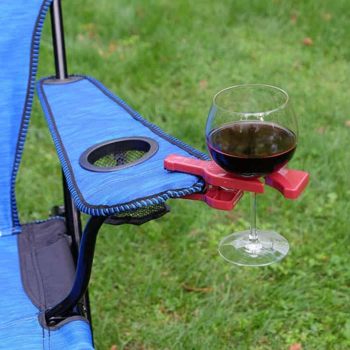 Winegrasp clip on wine glass holder