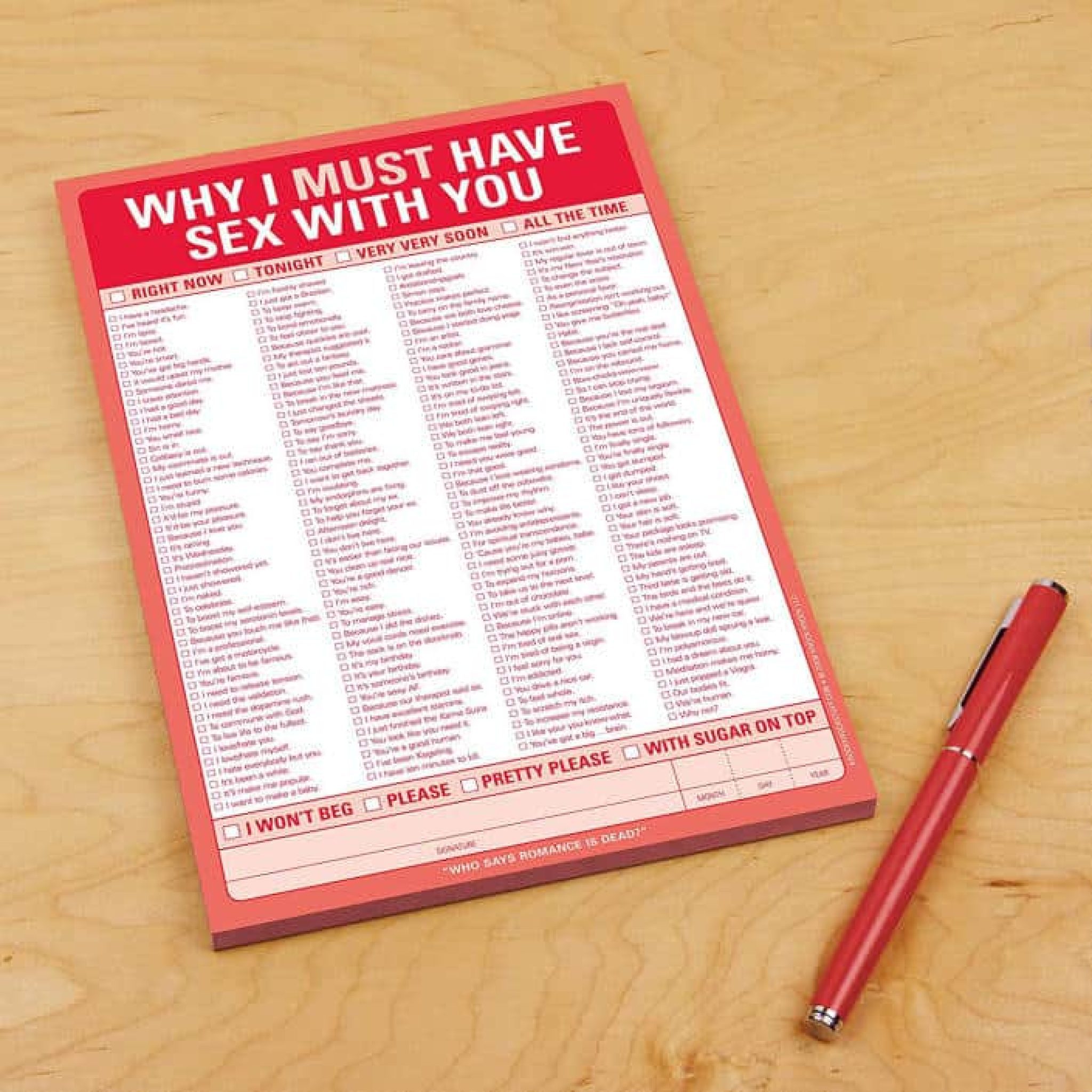 Why I Must Have Sex With You Checklist Suckstobebroke 9515