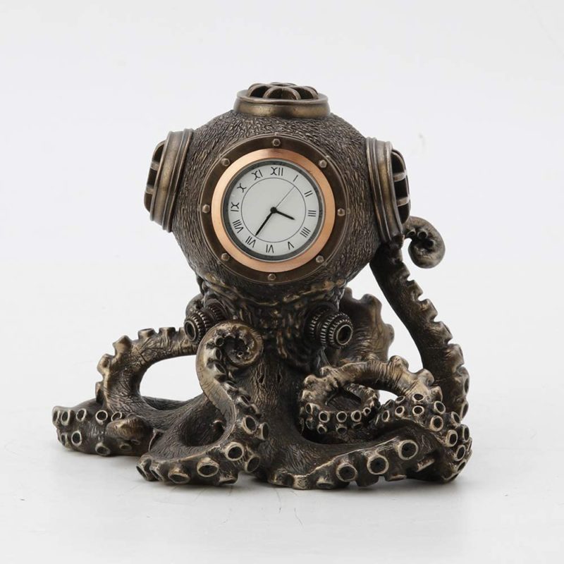 Steampunk Octopus Diving Bell Clock