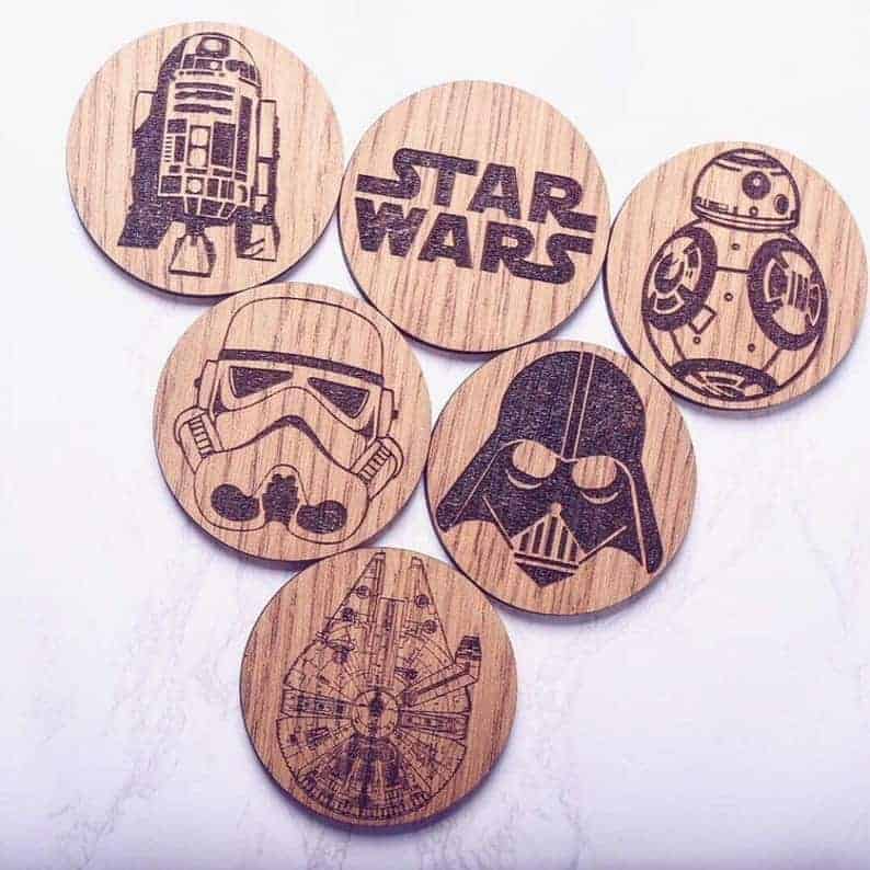 Wooden star wars coasters2