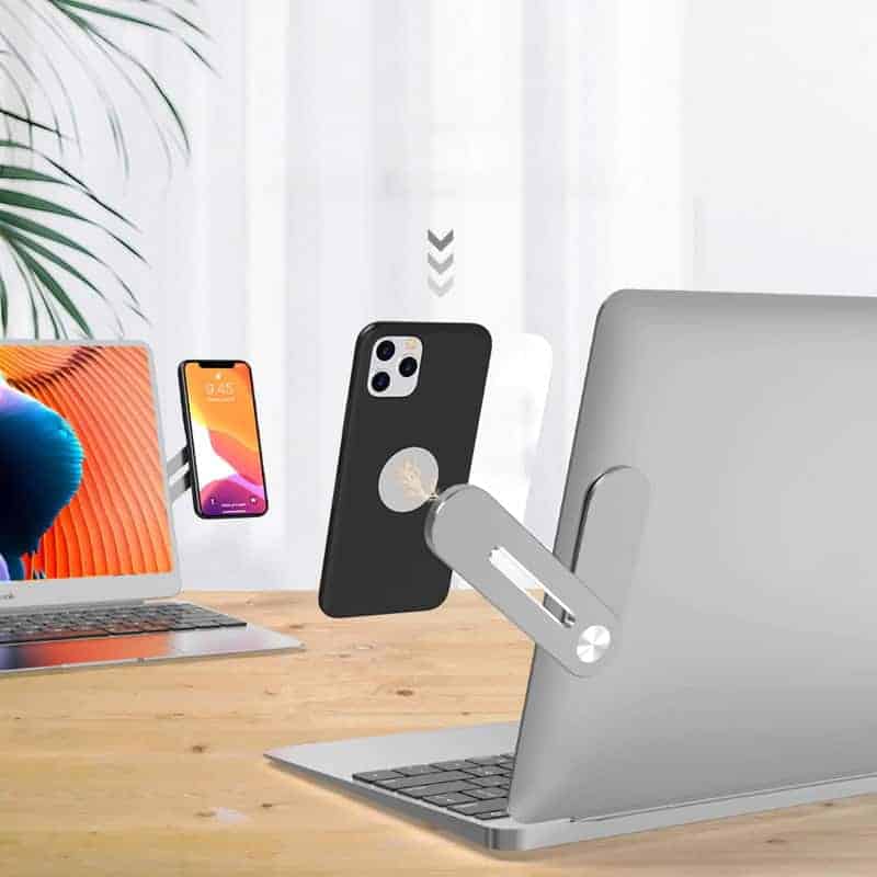 Magnetic phone holder for laptop2