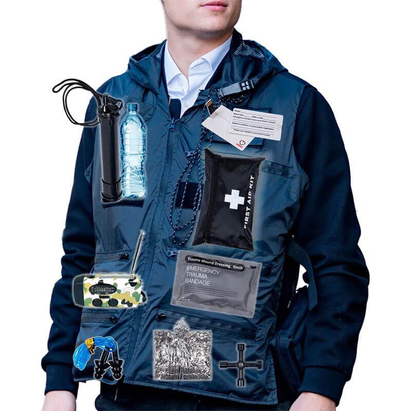 First Minute Vest Wearable Survival Kit – Suckstobebroke