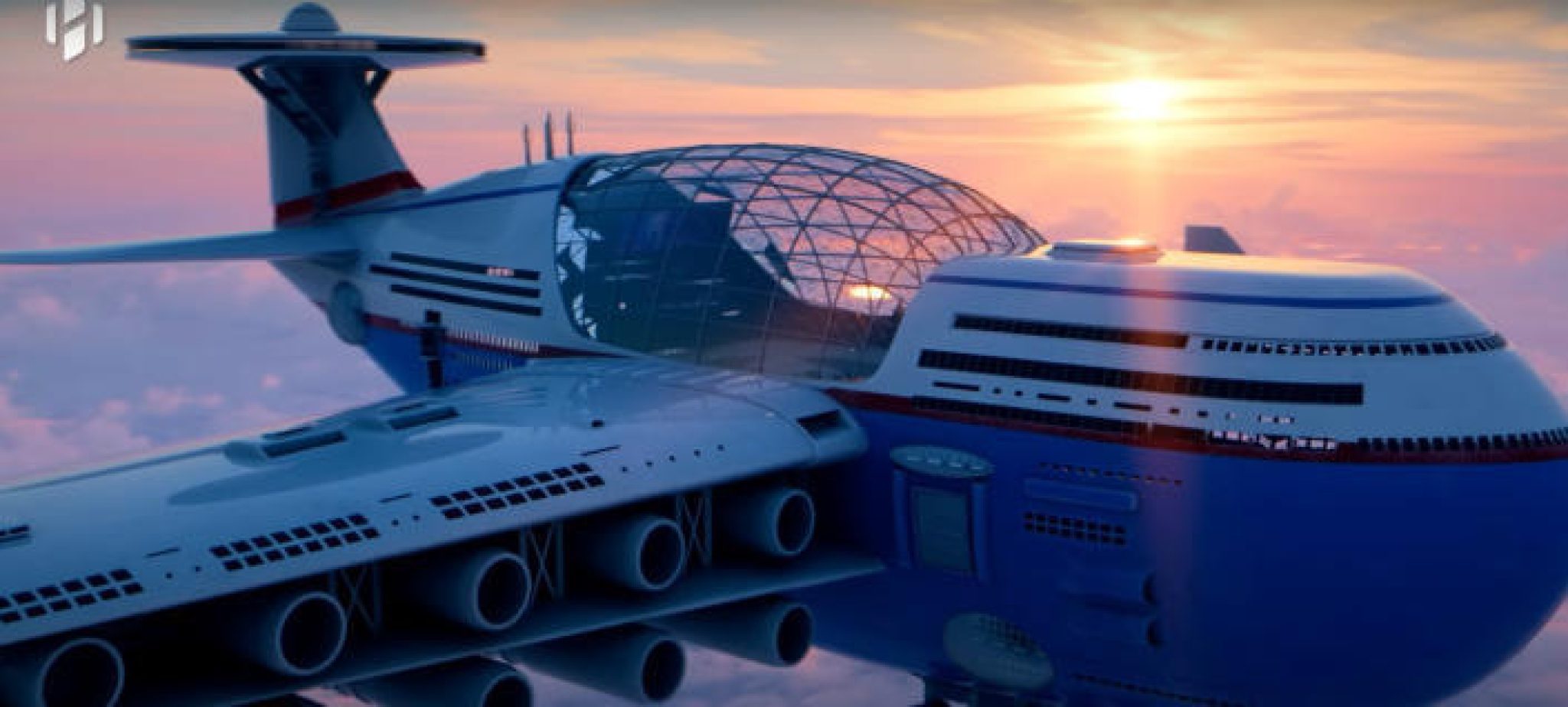 This AIPiloted Futuristic Flying Nuclear Hotel Concept Will Carry 5000