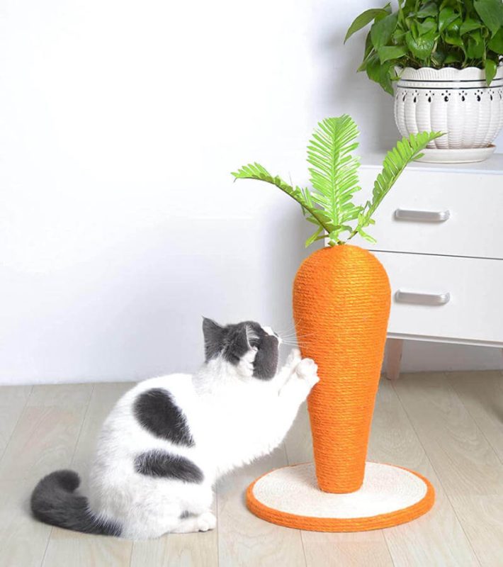 This Carrot Cat Scratching Post is The Perfect Toy to Inspire and Keep ...