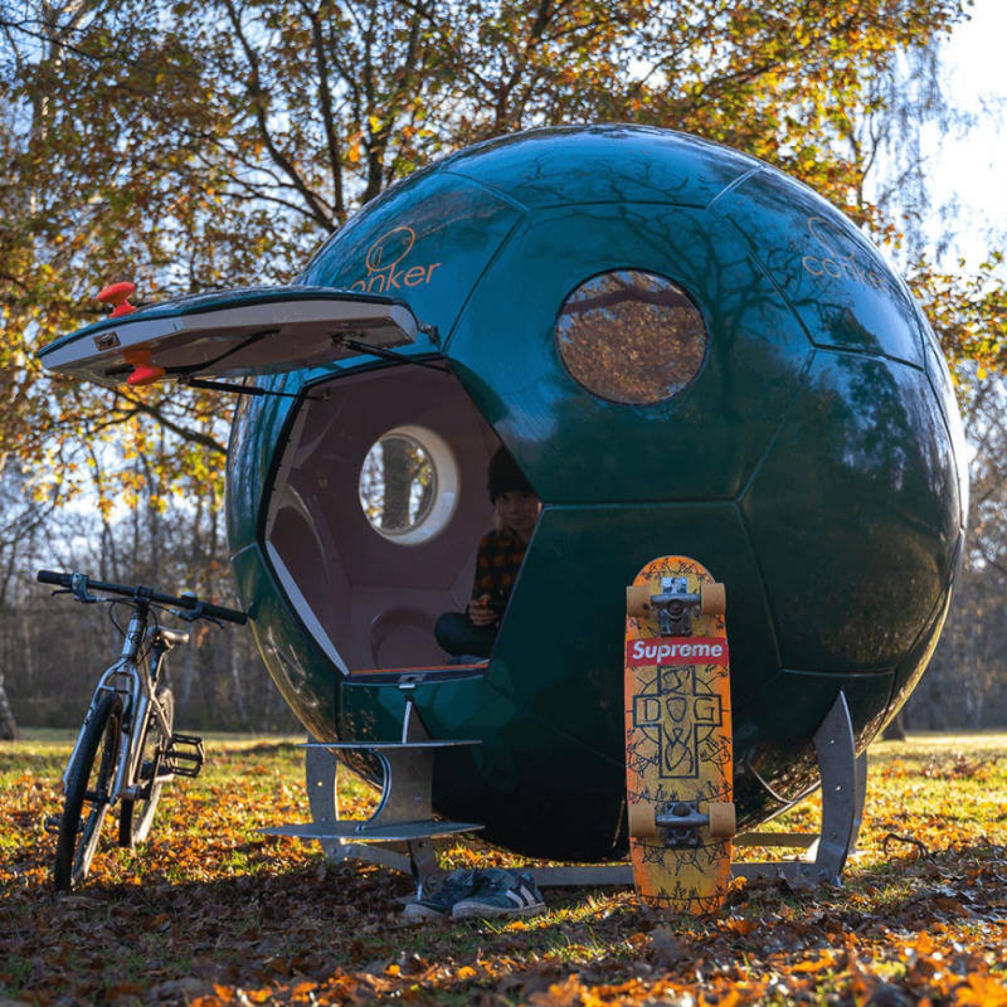 Conker Living Pods is a Spherical Living Space That is Versatile and