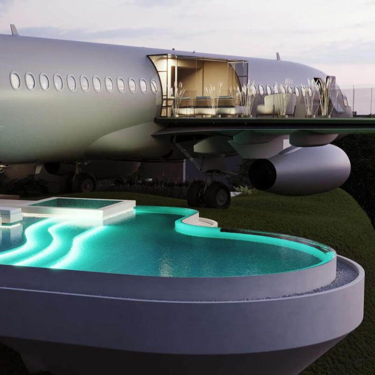 This Private Jet Villa Made from a Boeing 737 Features an Infinity Pool ...